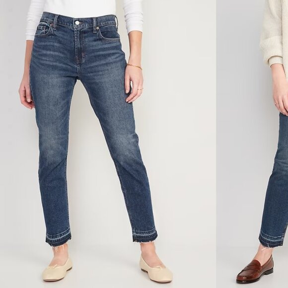 OLD NAVY mid rise boyfriend cut off jeans in Vina (14 tall) - Picture 3 of 14